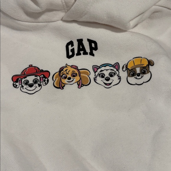 GAP Kids White Hoodie with paw patrol Cartoon Characters. - Picture 3 of 3